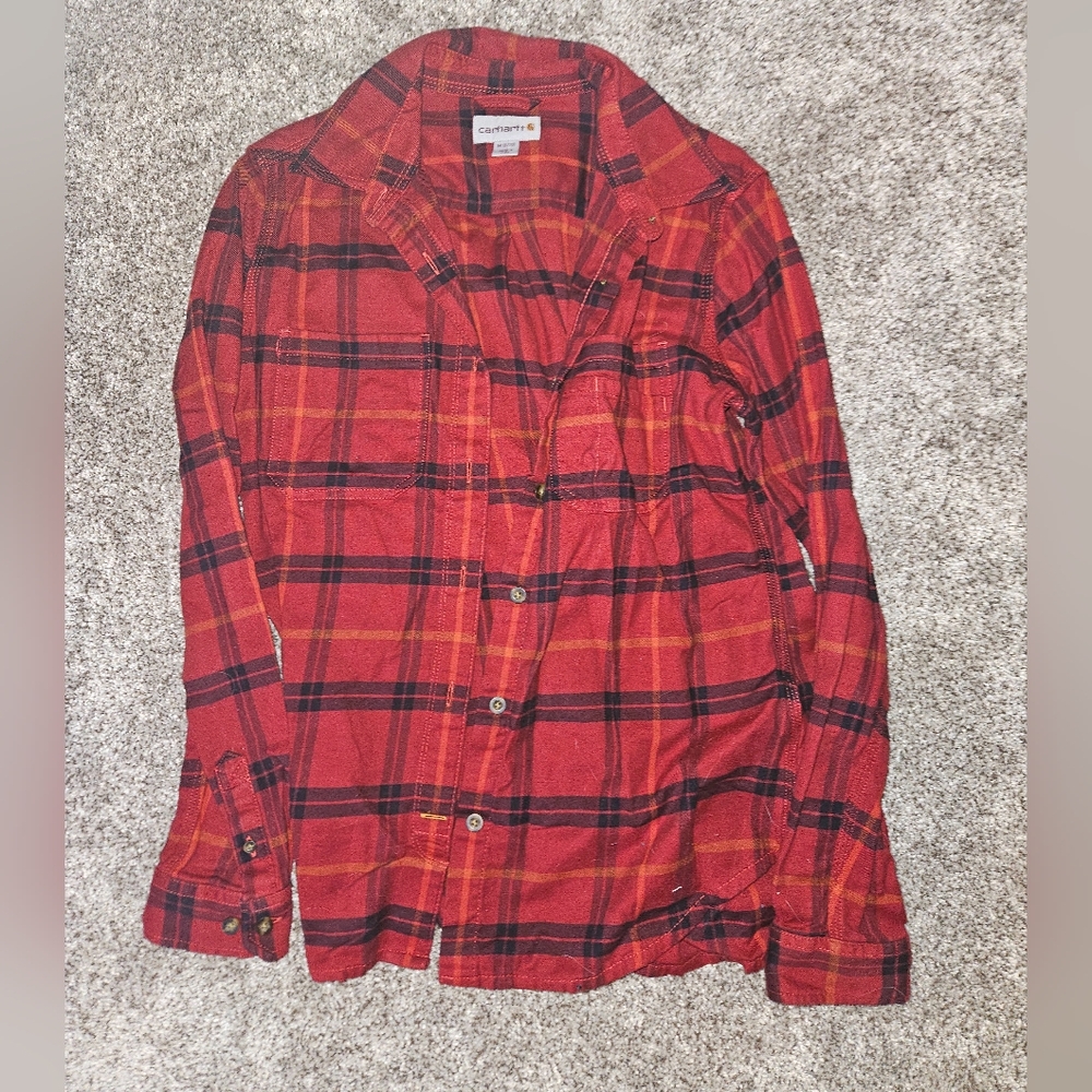 Carhartt Red and Black Plaid Shirt